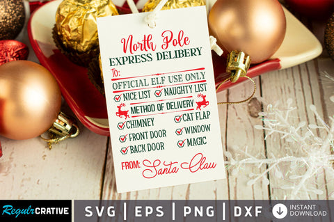 North pole express delivery to SVG Design SVG Regulrcrative 