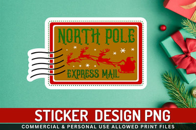 North Pole Express Mail Sublimation PNG Sublimation Regulrcrative 