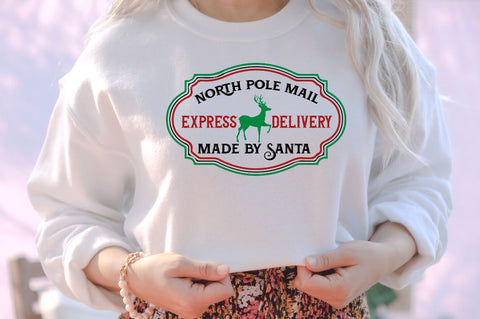 North pole mail express delivery made by santa SVG SVG DESIGNISTIC 