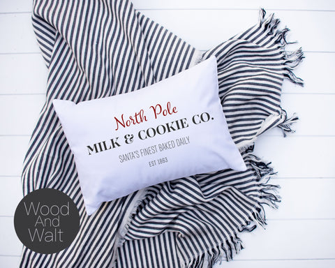 North Pole Milk & Cookie Co SVG | Christmas Cut File | Printable Wall Art | Family Winter Saying | Modern Home Decor | Stencil Wood Sign SVG Wood And Walt 