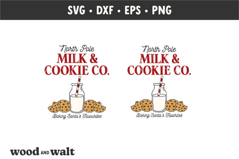 North Pole Milk & Cookie Co SVG | Christmas Sign SVG SVG Wood And Walt 