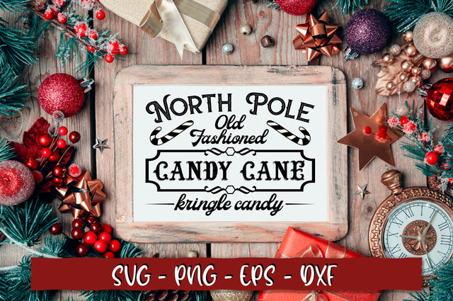 North pole old fashioned candy cane kringle candy SVG SVG Shetara Begum 