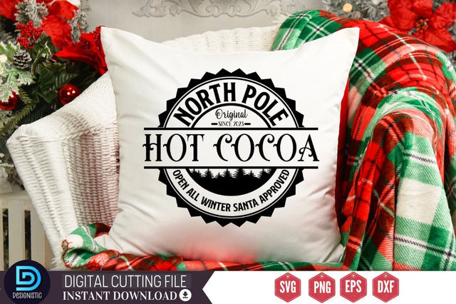North pole original since 2023 hot cocoa open all winter santa approved SVG SVG DESIGNISTIC 