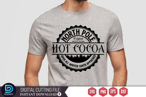 North pole original since 2023 hot cocoa open all winter santa approved SVG SVG DESIGNISTIC 