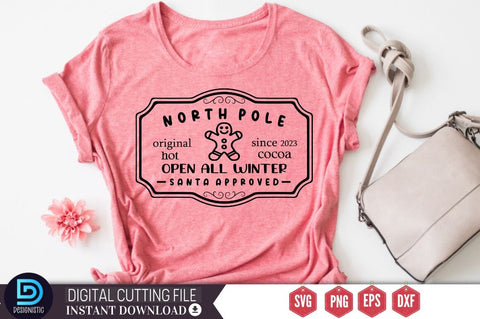 North pole original since 2023 hot cocoa open all winter santa approved SVG SVG DESIGNISTIC 
