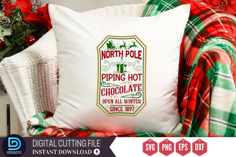 North pole piping hot chocolate open all winter since 1897 SVG, North pole piping hot chocolate open all winter since 1897 SVG DESIGNISTIC 