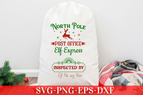 North pole post office elf express inspected by elf no. 25 nice SVG SVG DESIGNISTIC 