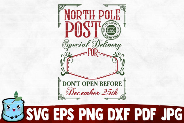 North Pole Post Special Delivery SVG Cut File SVG MintyMarshmallows 