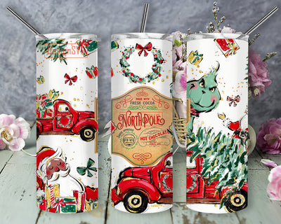 North Pole Santa Christmas 20Oz Skinny Tumbler Png, Dear Santa christmas tumbler wrap,Funny Christmas Sublimation Designs for Straight/Tapered Tumbler Design - PNG Digital Download Sublimation DesignSVG 