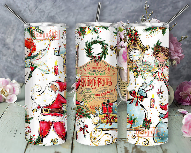 North Pole Santa Christmas 20Oz Skinny Tumbler Png, Dear Santa christmas tumbler wrap,Funny Christmas Sublimation Designs for Straight/Tapered Tumbler Design - PNG Digital Download Sublimation DesignSVG 