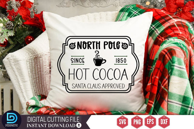 North pole since 1850 hot cocoa santa claus approved SVG SVG DESIGNISTIC 