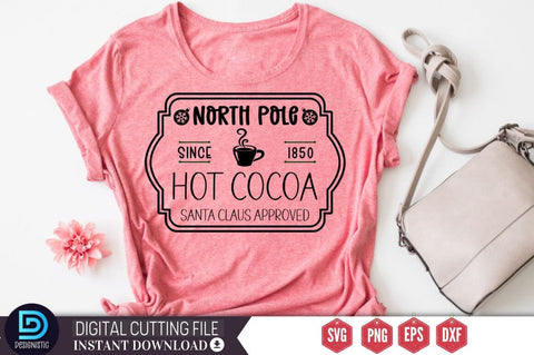 North pole since 1850 hot cocoa santa claus approved SVG SVG DESIGNISTIC 