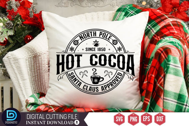 North pole since 1850 hot cocoa santa claus approved SVG SVG DESIGNISTIC 