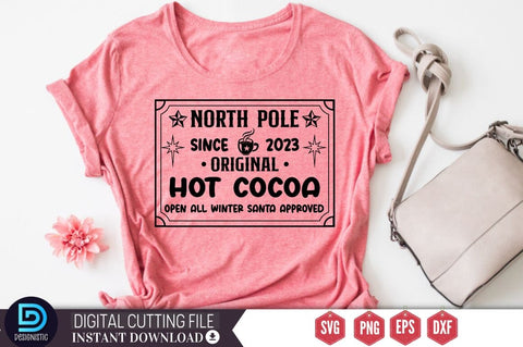 North pole since 2023 original hot cocoa open all winter santa approved SVG SVG DESIGNISTIC 