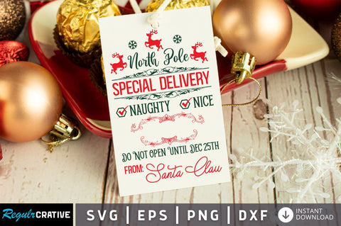 North pole special delivery naughty SVG Design SVG Regulrcrative 