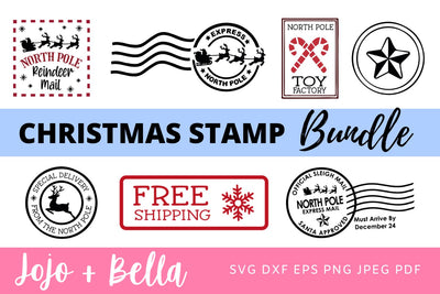 North Pole Stamps svg, christmas svg bundle, Christmas stamp SVG Jojo&Bella 