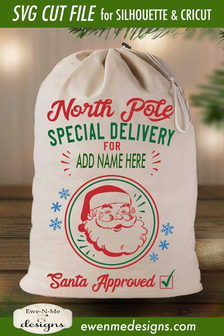 North Pole SVG - Special Delivery SVG - Santa Sack SVG SVG Ewe-N-Me Designs 