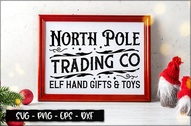 North pole trading co elf hand gifts & toys Sign SVG SVG Shetara Begum 