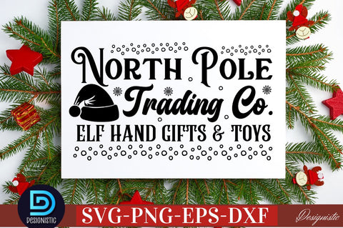 North pole trading co. elf hand gifts & toys SVG SVG DESIGNISTIC 
