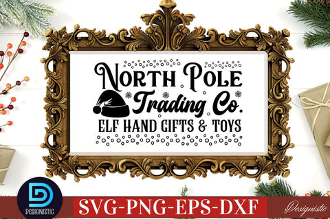 North pole trading co. elf hand gifts & toys SVG SVG DESIGNISTIC 