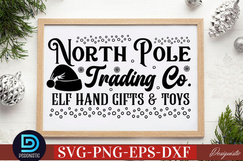 North pole trading co. elf hand gifts & toys SVG SVG DESIGNISTIC 