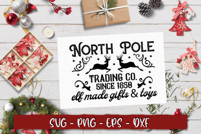 North pole trading co. since 1850 elf made gifts & toys SVG SVG Shetara Begum 