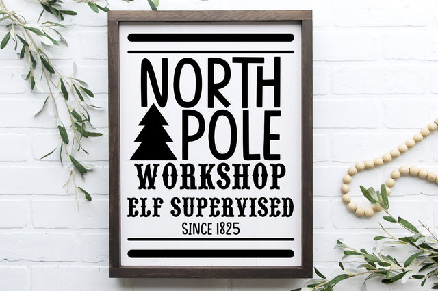 North Pole Workshop Svg, Png, Dxf, Farmhouse Christmas Sign SVG RedFoxDesignsUS 