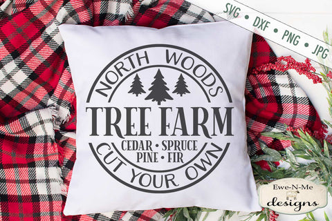 North Woods Tree Farm - Christmas Winter - SVG SVG Ewe-N-Me Designs 