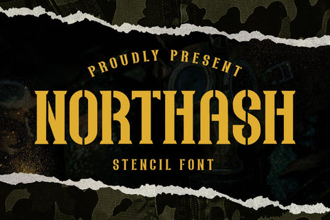 Northas - Vintage Stencil Font Arterfak Project 