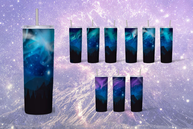 Northern Lights Tumbler Sublimation Sublimation SvgOcean 