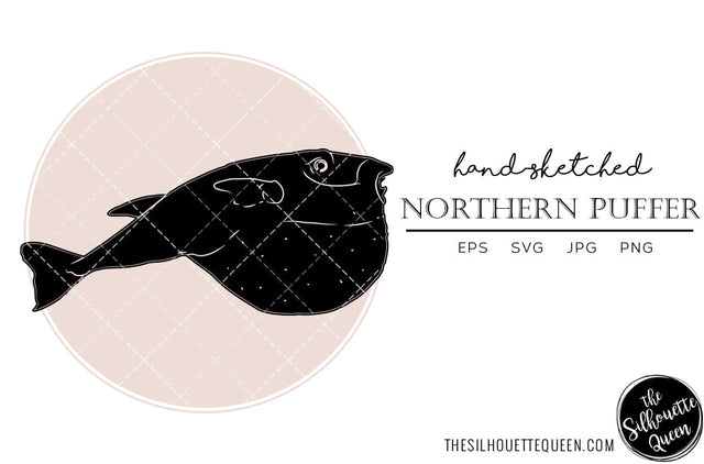 Northern Puffer Hand sketched, hand drawn vector clipart SVG Loveleen Kaur 