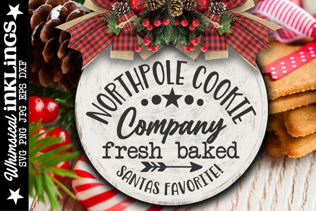Northpole Cookie Company-Round Christmas SVG Whimsical Inklings 