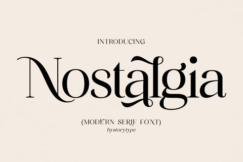 Nostalgia Typeface Font Storytype Studio 