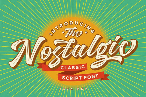 Nostalgic - Classic font style Font Javapep 