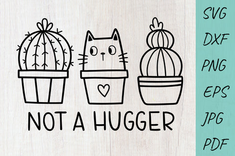 Not a Hugger SVG Cut File, Cactus SVG, Funny Cat, Catcus SVG Irina Ostapenko 