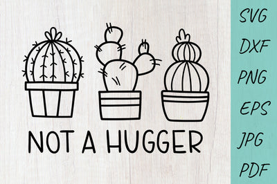 Not a Hugger SVG Cut File, Cactus SVG Funny SVG SVG Irina Ostapenko 