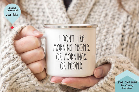 Not a Morning Person - Funny SVG Cut File SVG Lettershapes 