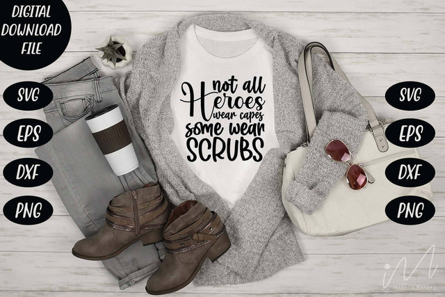 Not all heroes wear capes some wear scrubs svg,Kindergarten Teacher Svg, Cool Teacher T-shirt svg, Cut files, Funny Teacher Svg SVG Isabella Machell 
