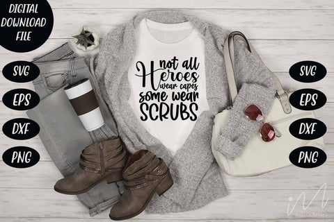 Not all heroes wear capes some wear scrubs svg,Kindergarten Teacher Svg, Cool Teacher T-shirt svg, Cut files, Funny Teacher Svg SVG Isabella Machell 