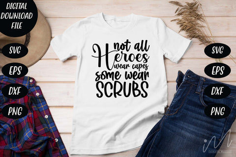 Not all heroes wear capes some wear scrubs svg,Kindergarten Teacher Svg, Cool Teacher T-shirt svg, Cut files, Funny Teacher Svg SVG Isabella Machell 