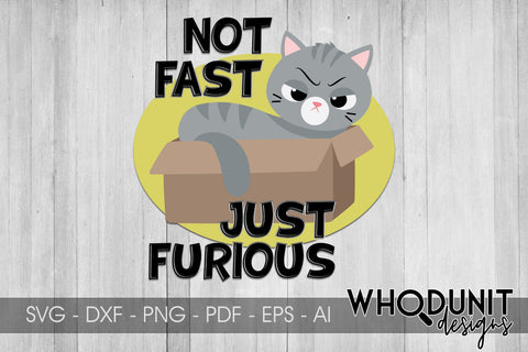 Not Fast, Just Furious SVG | Cat SVG SVG Whodunit Designs 