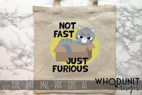 Not Fast, Just Furious SVG | Cat SVG SVG Whodunit Designs 