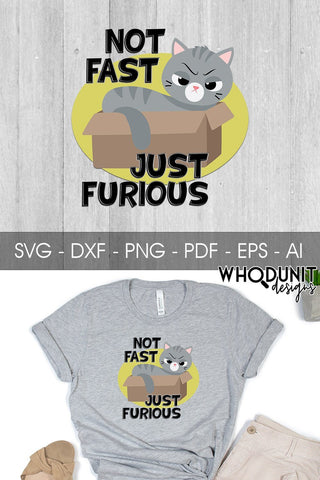 Not Fast, Just Furious SVG | Cat SVG SVG Whodunit Designs 