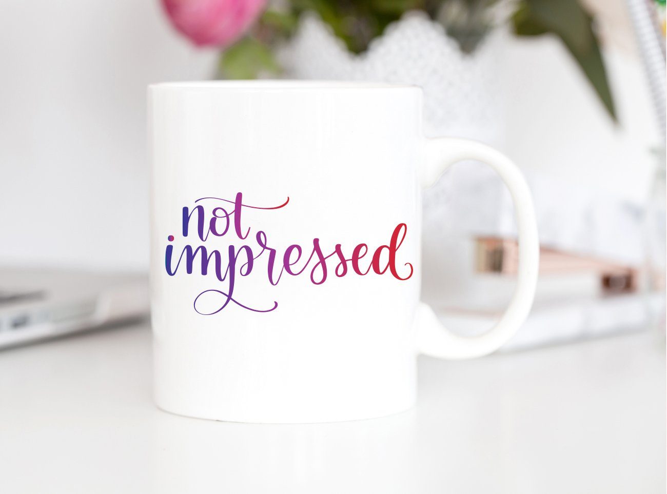Not Impressed Icon Not Impressed Hand Lettered Cut File SVG PNG and DXF - So Fontsy