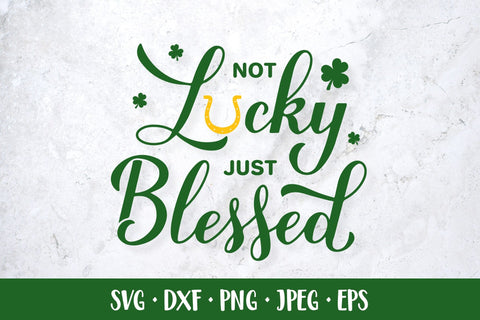 Not lucky just blessed SVG. Funny St. Patricks day quote SVG LaBelezoka 