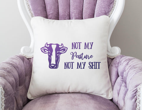 Not My Pasture Not My Shit Cow Adult SVG Design | So Fontsy SVG Crafting After Dark 
