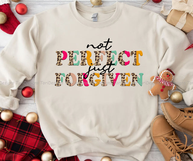 Not Perfect Just Forgiven Png, Christian Png, Religion Christian, Cross Png, Faith, Western Design, Sublimation Design Sublimation ToriDesigns 