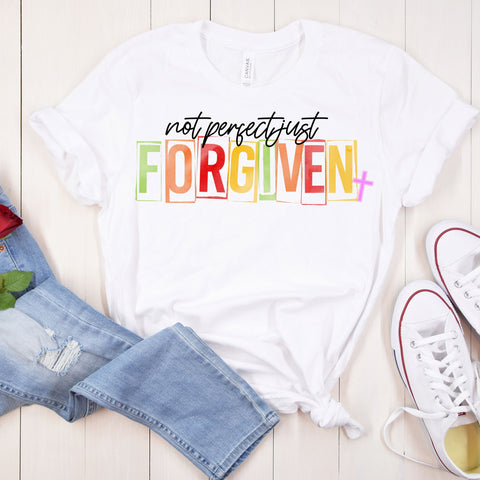 Not Perfect Just Forgiven Sublimation Design Sublimation Coffee and Chaos 