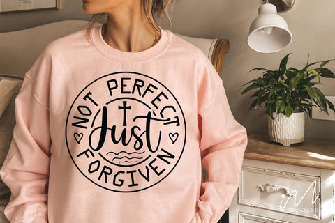 Not perfect just forgiven svg, Christian t shirt svg SVG Isabella Machell 