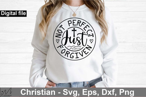 Not perfect just forgiven svg, Christian t shirt svg SVG Isabella Machell 